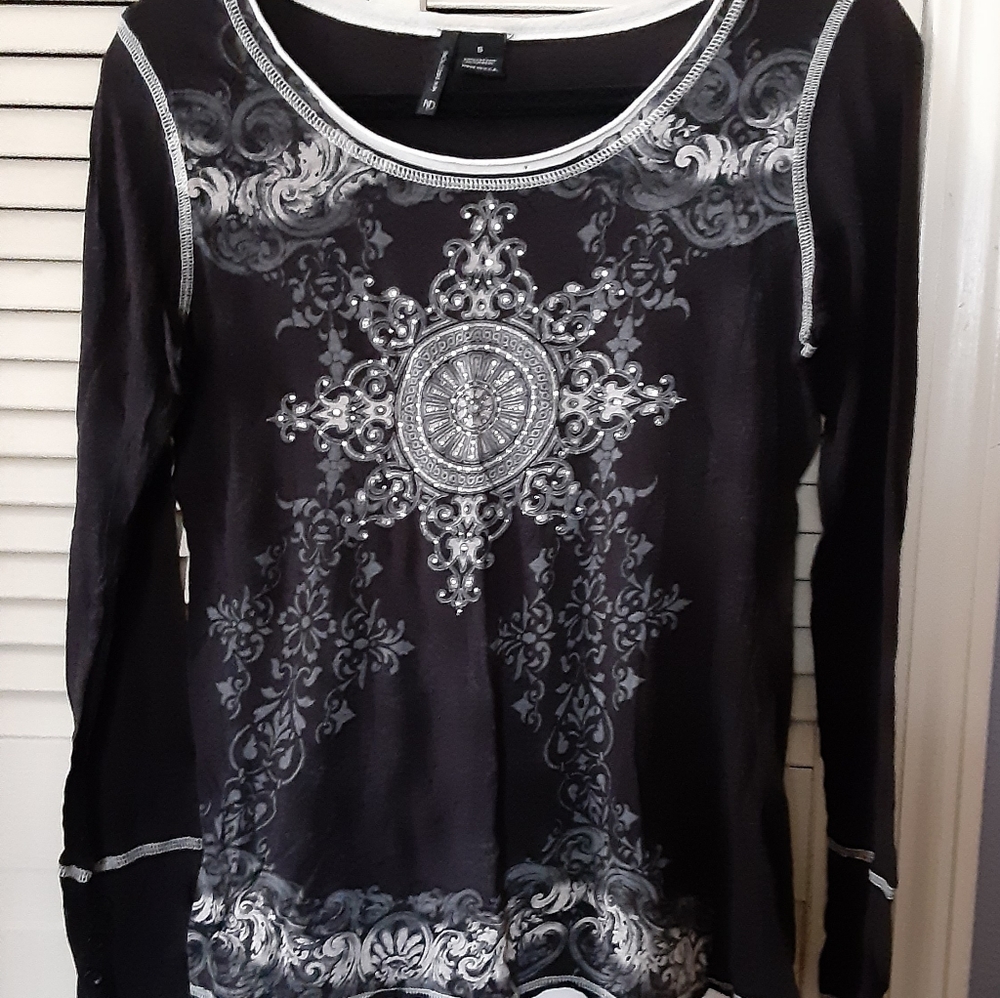 Long Sleeve Embellished Tee